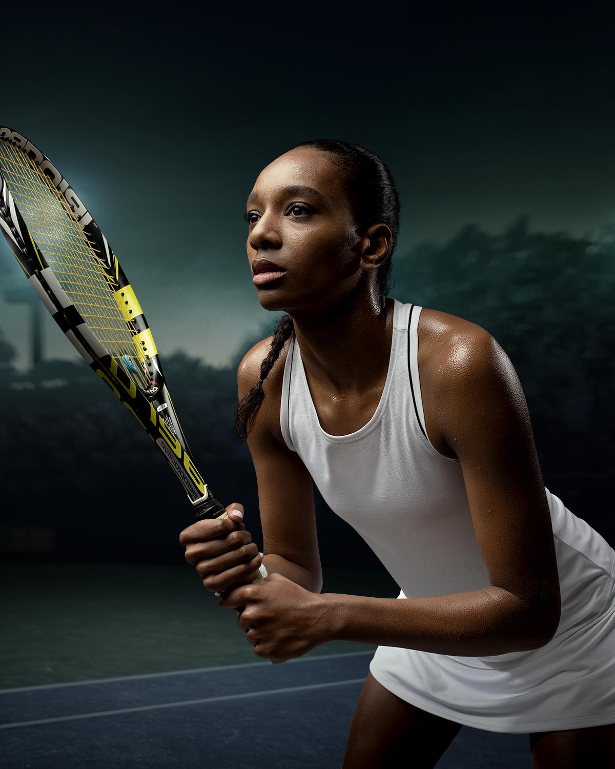 Female tennis player image banner